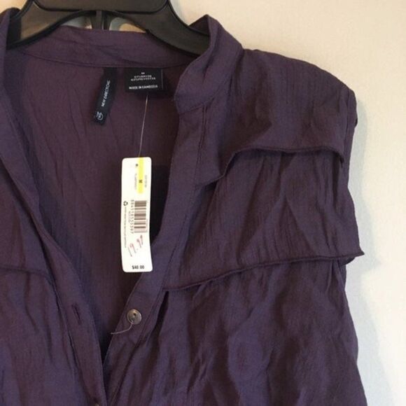Nwt new directions medium dark purple top - Picture 4 of 5